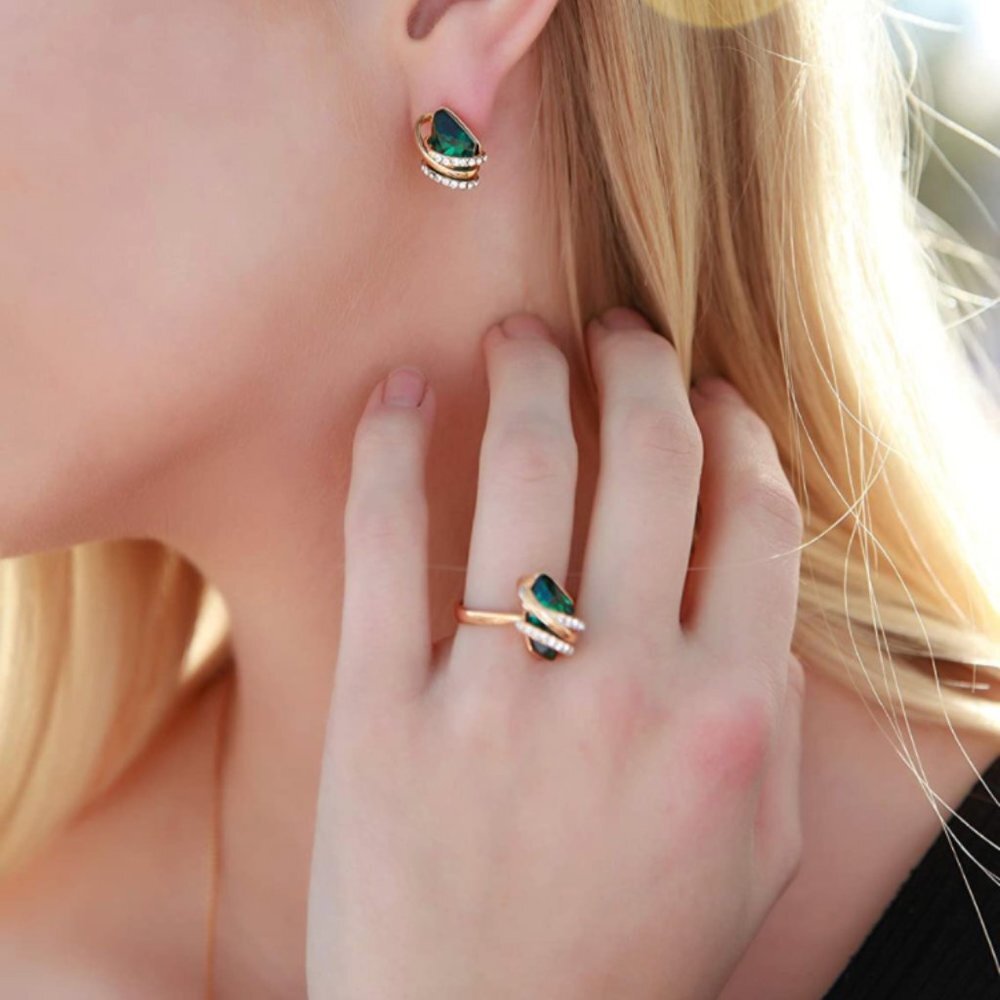 Emerald Green Birthstone Earrings